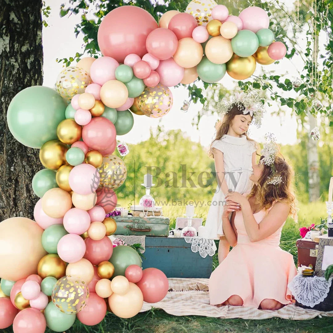Pastel Birthday Balloon Arch Kit with Smiley Flowers | Party Decor | 1 Piece - Bakeyy.com - India - Pastel Birthday Balloon Arch Kit with Smiley Flowers | Party Decor | 1 Piece - Default Title