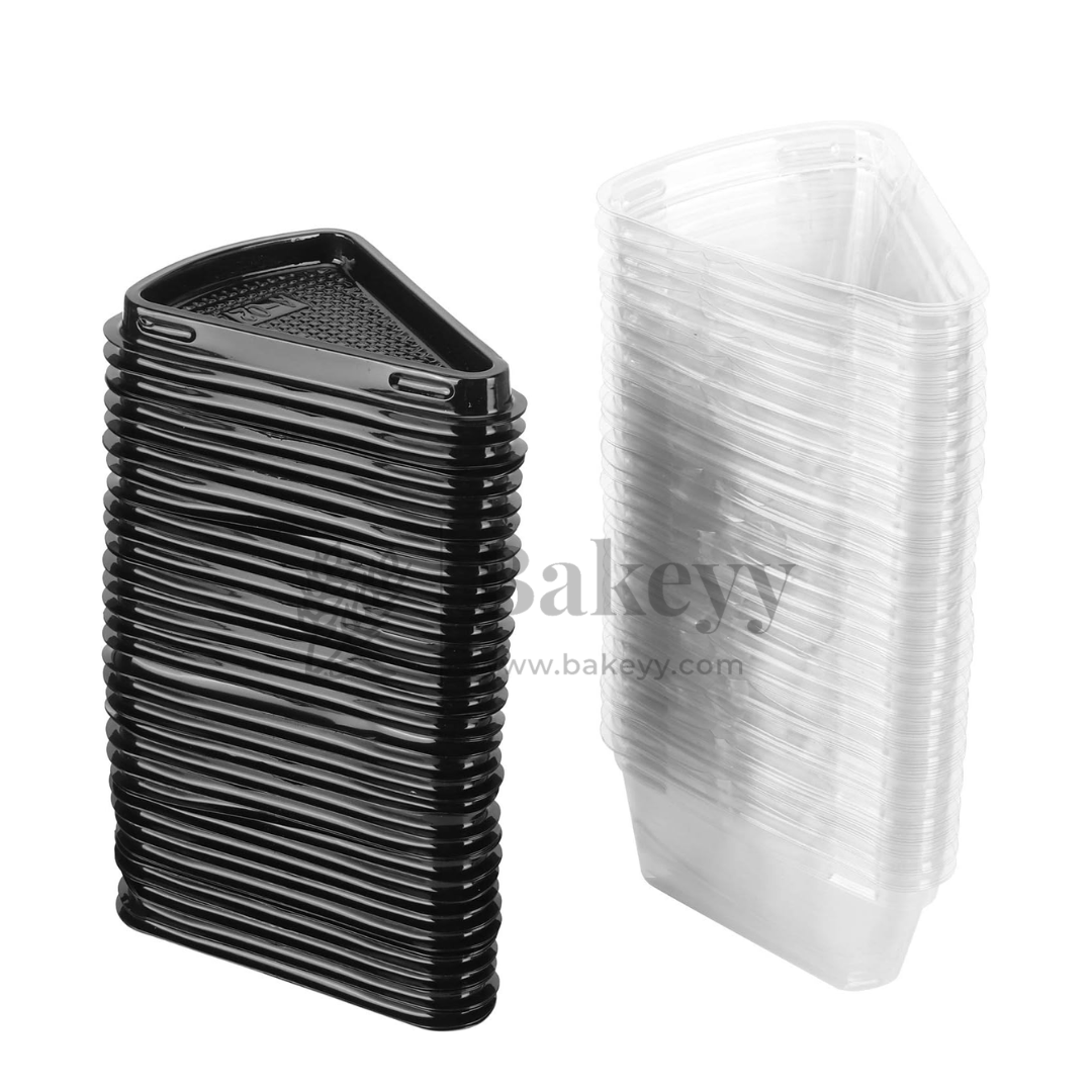 Triangle Pastry Boxes with Clear Dome Lid | Pack of 50