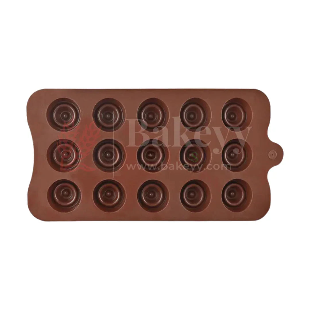 15-Cavity | Donuts Shaped Silicone Chocolate Mould | Non-Stick Baking & Candy Making Tray | 1 Piece - Bakeyy.com - India - 15-Cavity | Donuts Shaped Silicone Chocolate Mould | Non-Stick Baking & Candy Making Tray | 1 Piece - Default Title