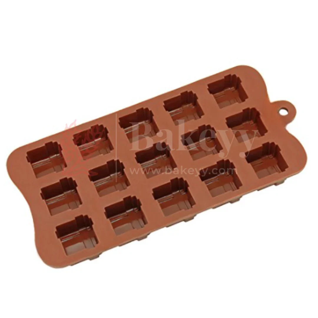 15-Cavity | Gift Box Silicone Chocolate Mold | Non-Stick Baking & Candy Making Tray | 1 Piece