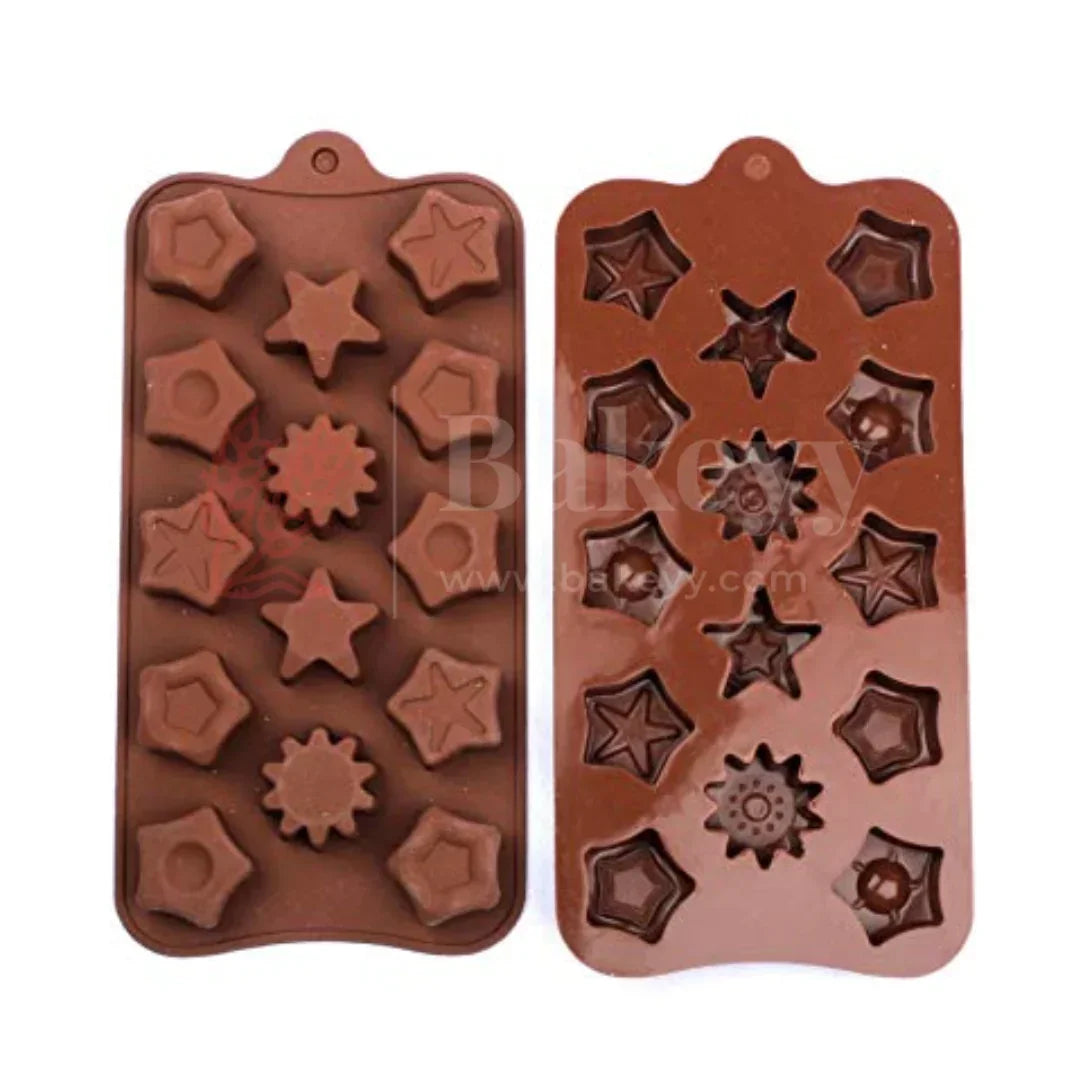 14-Cavity | Star Shapes Silicone Chocolate Mold | Non-Stick Baking & Candy Making Tray | 1 Piece - Bakeyy.com - India - 14-Cavity | Star Shapes Silicone Chocolate Mold | Non-Stick Baking & Candy Making Tray | 1 Piece - Default Title