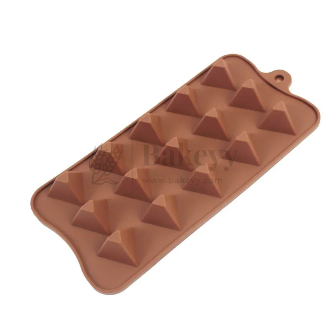 Silicone Pyramid Chocolate Mould - 12 Cavity Decorative Tray | 1 Piece - Bakeyy.com - India - Silicone Pyramid Chocolate Mould - 12 Cavity Decorative Tray | 1 Piece - Default Title