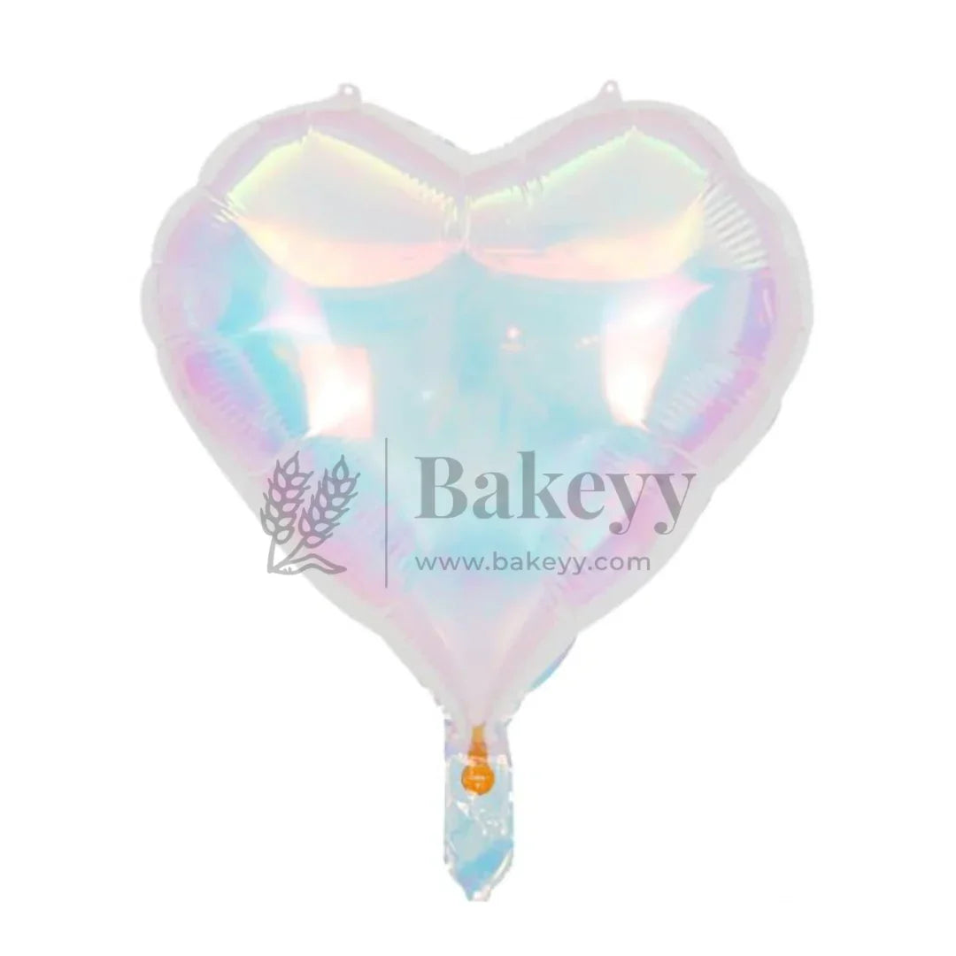 Heart Shape Holographic Foil Balloon| Party Decorative| 1 Piece - Bakeyy.com - India - Heart Shape Holographic Foil Balloon| Party Decorative| 1 Piece - Default Title
