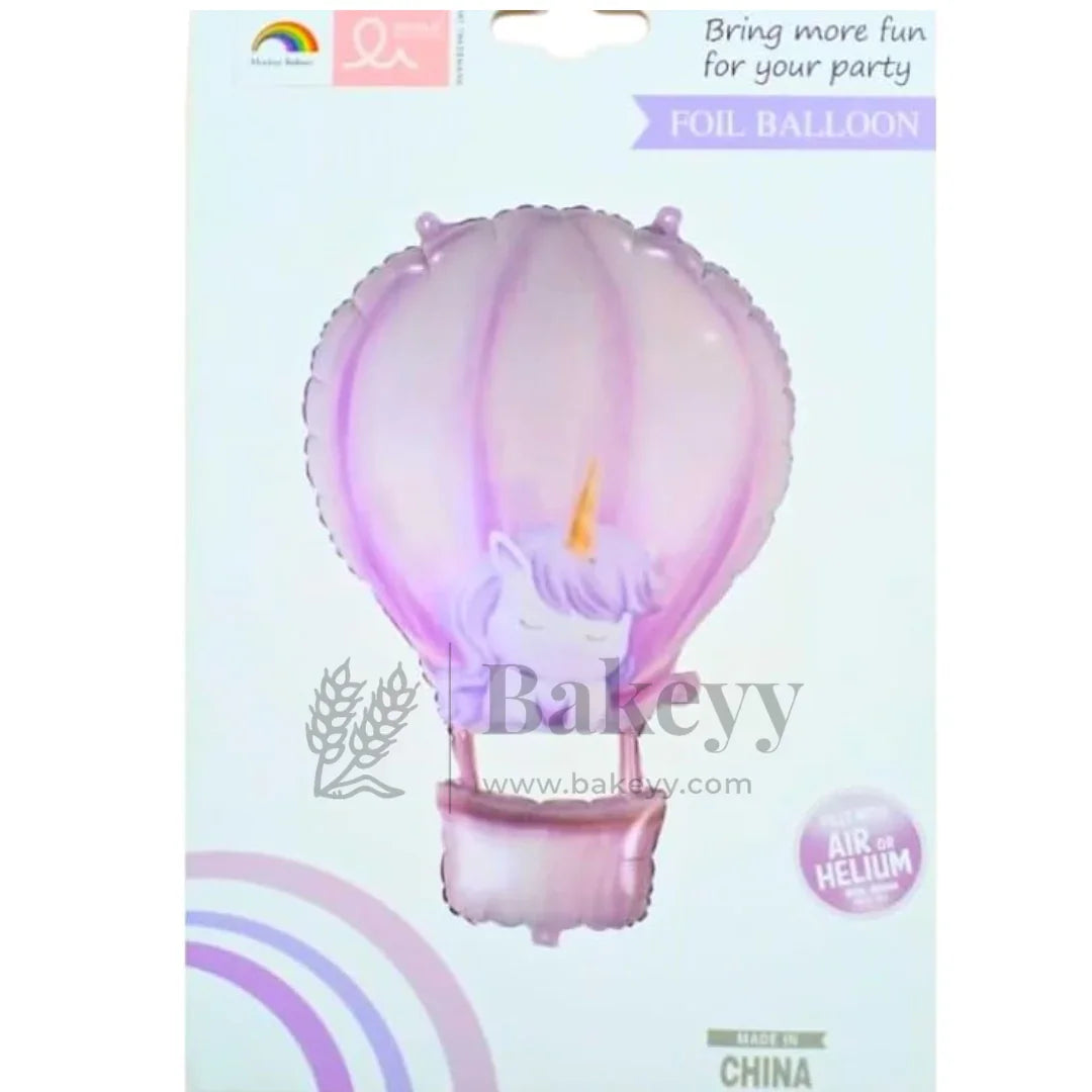 Unicorn Hot Air Balloon Foil Balloon | Party Decorative| 1 Piece - Bakeyy.com - India - Unicorn Hot Air Balloon Foil Balloon | Party Decorative| 1 Piece - Default Title