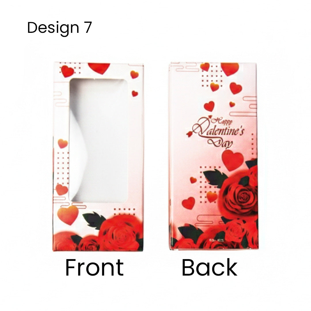 Chocolate Bar Box | Chocolate Bar Gift Box with Window | Chocolate Packaging Box | Pack Of 10