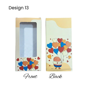 Chocolate Bar Box | Chocolate Bar Gift Box with Window | Chocolate Packaging Box | Pack Of 10 - Bakeyy.com - India - Chocolate Bar Box | Chocolate Bar Gift Box with Window | Chocolate Packaging Box | Pack Of 10 - Design 13 100.00