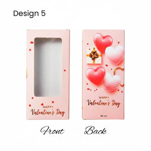 Chocolate Bar Box | Chocolate Bar Gift Box with Window | Chocolate Packaging Box | Pack Of 10 - Bakeyy.com - India - Chocolate Bar Box | Chocolate Bar Gift Box with Window | Chocolate Packaging Box | Pack Of 10 - Design 5 100.00