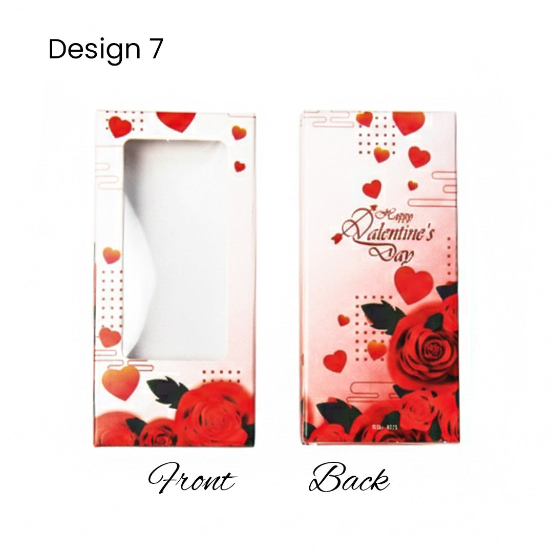 Chocolate Bar Box | Chocolate Bar Gift Box with Window | Chocolate Packaging Box | Pack Of 10