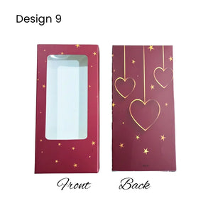 Chocolate Bar Box | Chocolate Bar Gift Box with Window | Chocolate Packaging Box | Pack Of 10 - Bakeyy.com - India - Chocolate Bar Box | Chocolate Bar Gift Box with Window | Chocolate Packaging Box | Pack Of 10 - Design 9 100.00