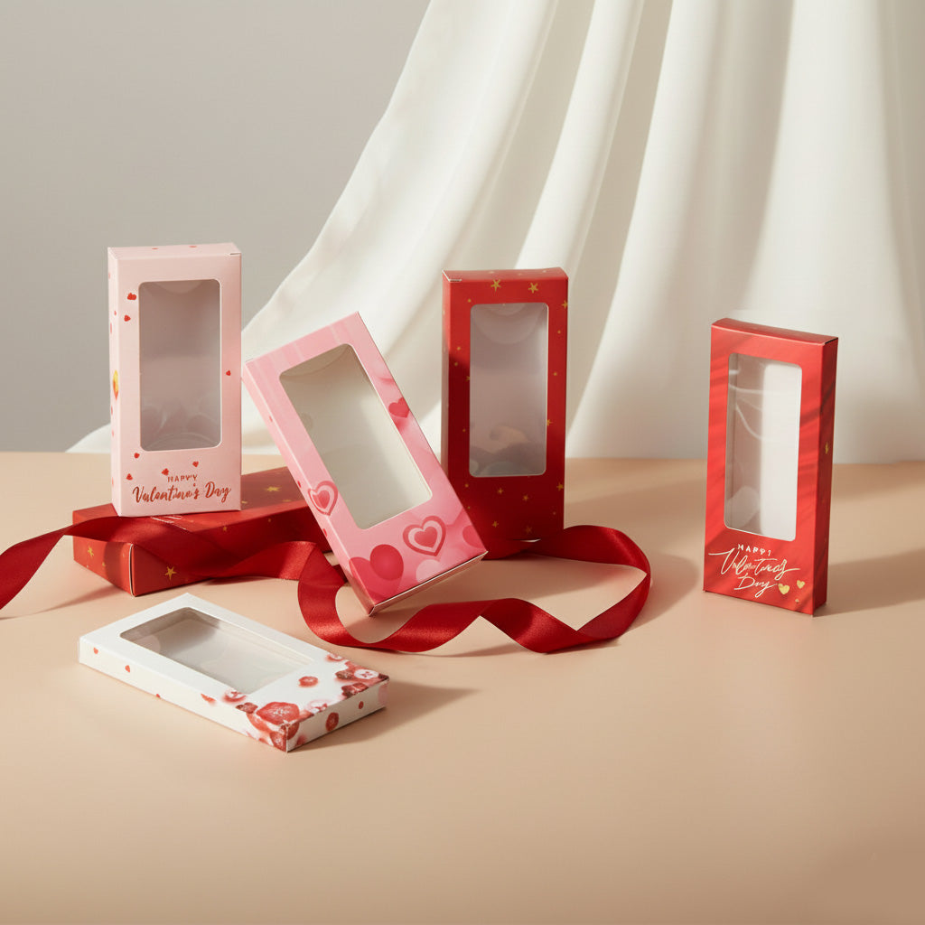 Chocolate Bar Box | Chocolate Bar Gift Box with Window | Chocolate Packaging Box | Pack Of 10