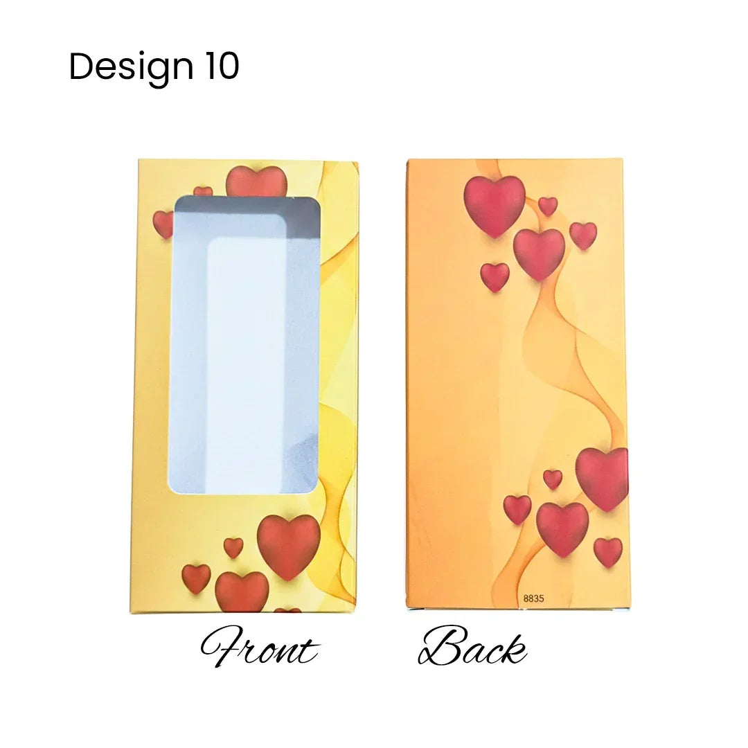 Chocolate Bar Box | Chocolate Bar Gift Box with Window | Chocolate Packaging Box | Pack Of 10 - Bakeyy.com - India - Chocolate Bar Box | Chocolate Bar Gift Box with Window | Chocolate Packaging Box | Pack Of 10 - Design 10 100.00