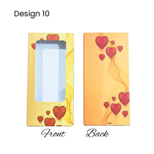 Chocolate Bar Box | Chocolate Bar Gift Box with Window | Chocolate Packaging Box | Pack Of 10 - Bakeyy.com - India - Chocolate Bar Box | Chocolate Bar Gift Box with Window | Chocolate Packaging Box | Pack Of 10 - Design 10 100.00