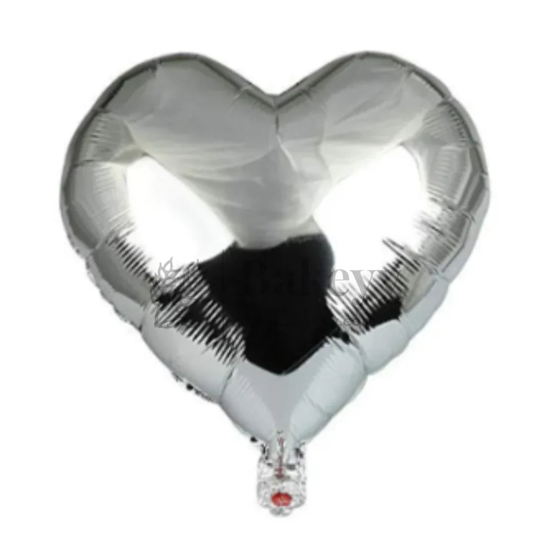Silver Heart Foil Balloon | Party Decorative| 2 Piece - Bakeyy.com - India - Silver Heart Foil Balloon | Party Decorative| 2 Piece - Default Title