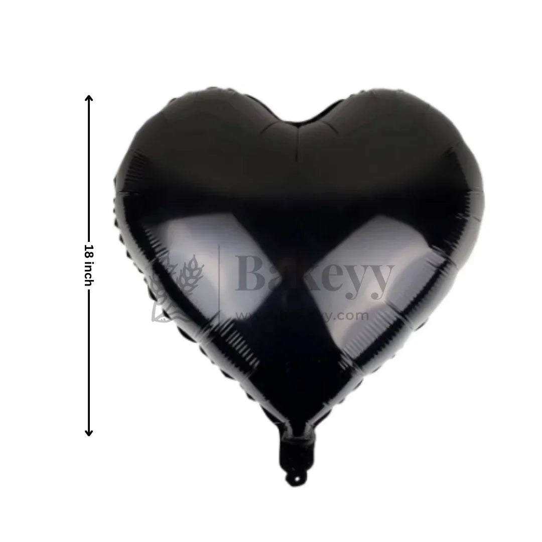 Black Heart Foil Balloon | Party Decorative| 2 Piece - Bakeyy.com - India - Black Heart Foil Balloon | Party Decorative| 2 Piece - Default Title