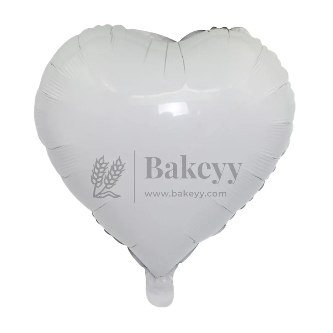 White Heart Foil Balloon | Party Decorative| 2 Piece - Bakeyy.com - India - White Heart Foil Balloon | Party Decorative| 2 Piece - Default Title