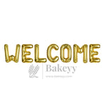 Metallic Gold “WELCOME” Foil Balloons | Party Decoration | 1 Piece - Bakeyy.com - India - Metallic Gold “WELCOME” Foil Balloons | Party Decoration | 1 Piece - Default Title