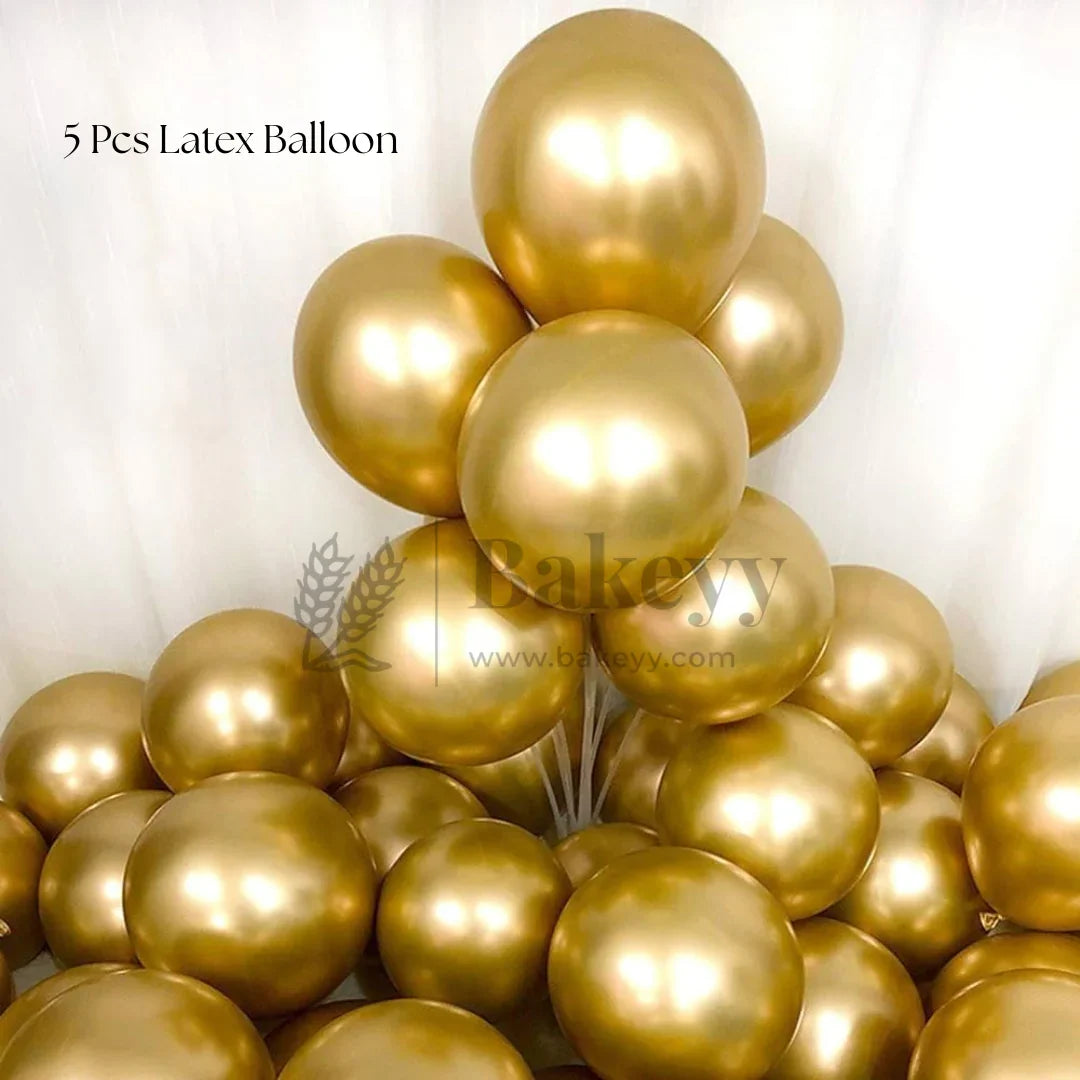 Gold Balloon Set – Latex & Confetti Combo | Party Decoration Combo | 10 pc Set | 1 Piece - Bakeyy.com - India - Gold Balloon Set – Latex & Confetti Combo | Party Decoration Combo | 10 pc Set | 1 Piece - Default Title