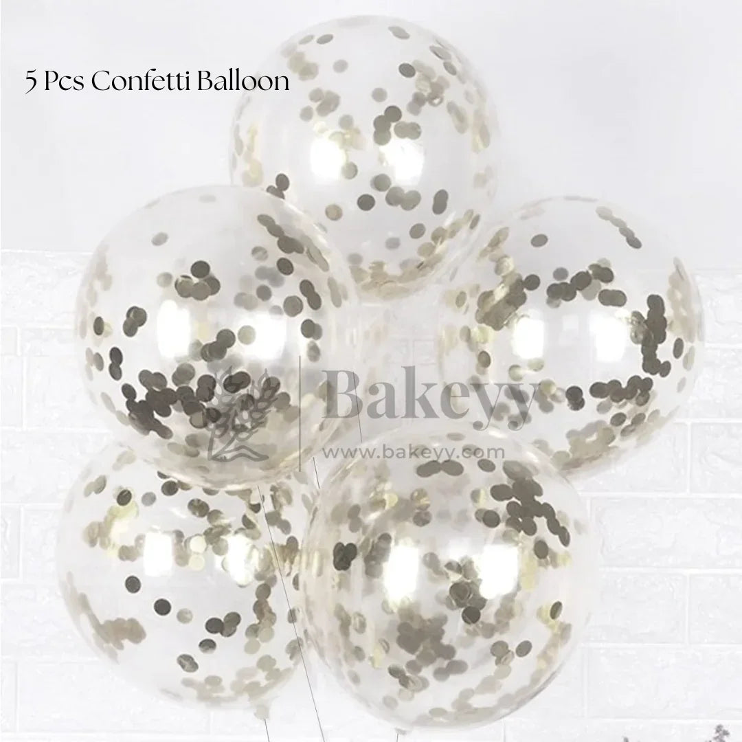 Silver Balloon Set – Latex & Confetti Combo | Party Decoration Combo | 10 pc Set | 1 Piece - Bakeyy.com - India - Silver Balloon Set – Latex & Confetti Combo | Party Decoration Combo | 10 pc Set | 1 Piece - Default Title