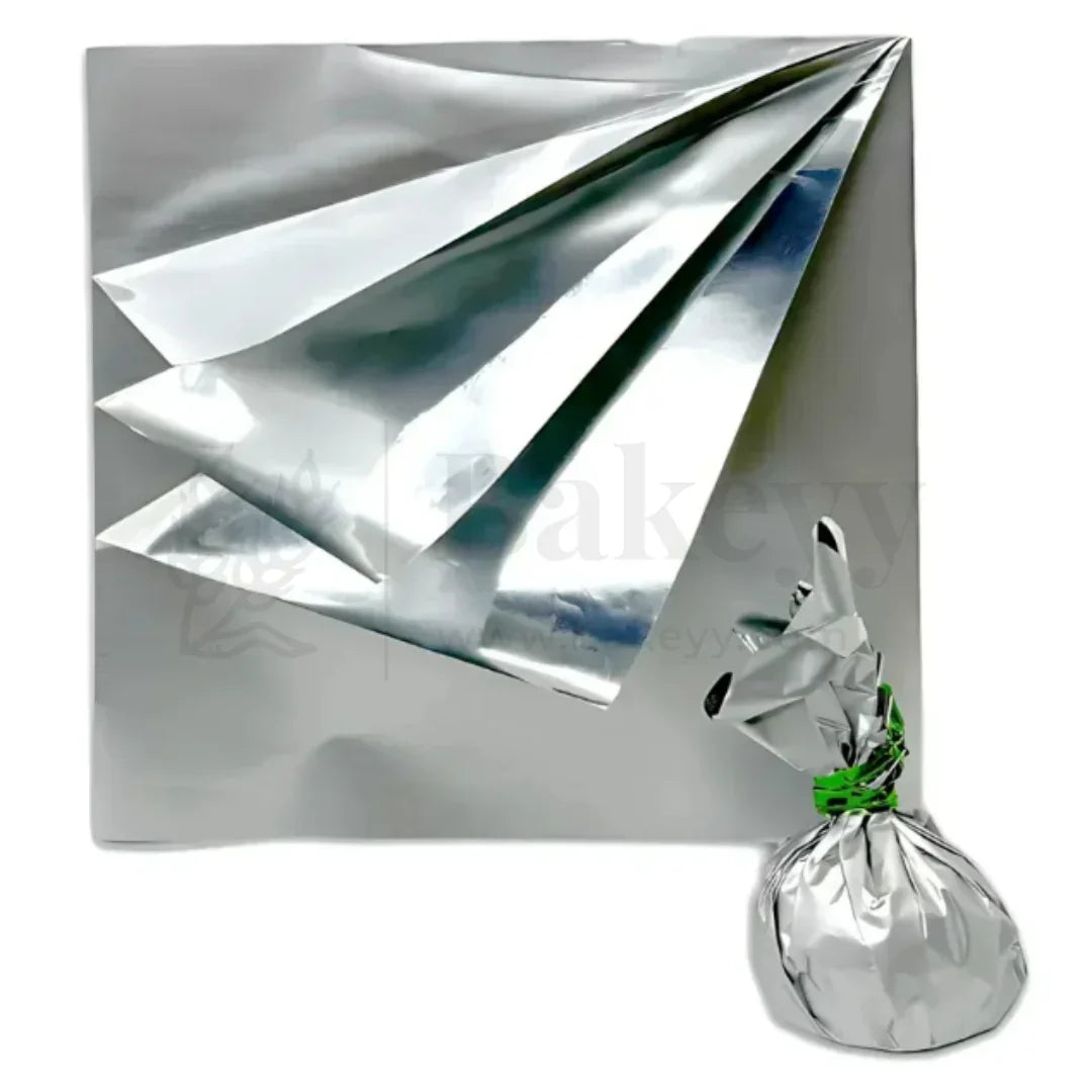 Matt Chocolate Wrapper | Pack of 200 - Bakeyy.com - India - Matt Chocolate Wrapper | Pack of 200 - Silver