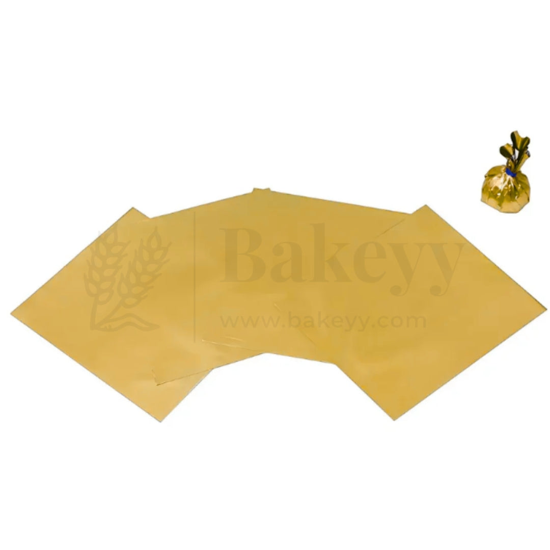 Matt Chocolate Wrapper | Pack of 200 - Bakeyy.com - India - Matt Chocolate Wrapper | Pack of 200 - Gold