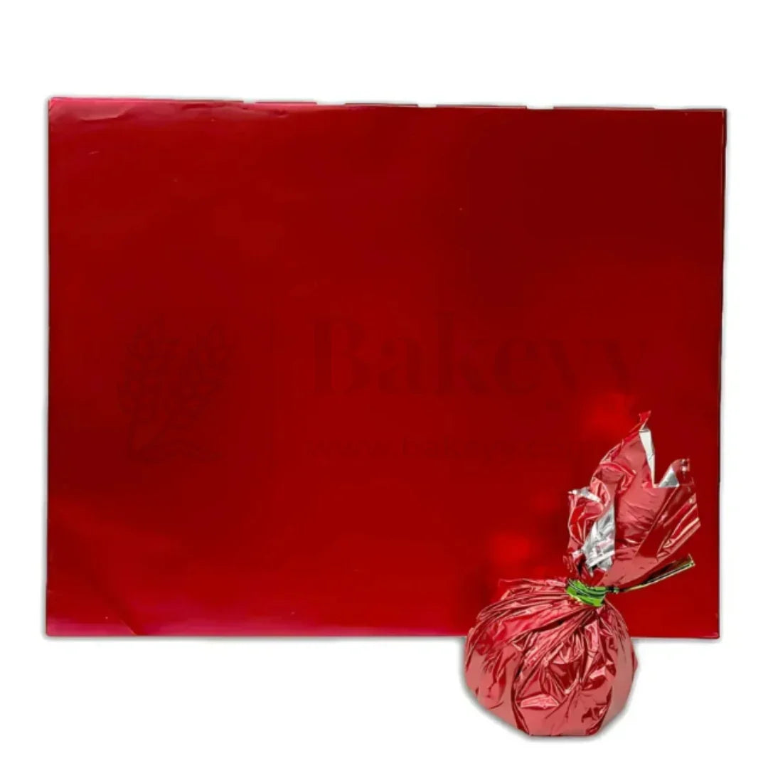 Matt Chocolate Wrapper | Pack of 200 - Bakeyy.com - India - Matt Chocolate Wrapper | Pack of 200 - Red