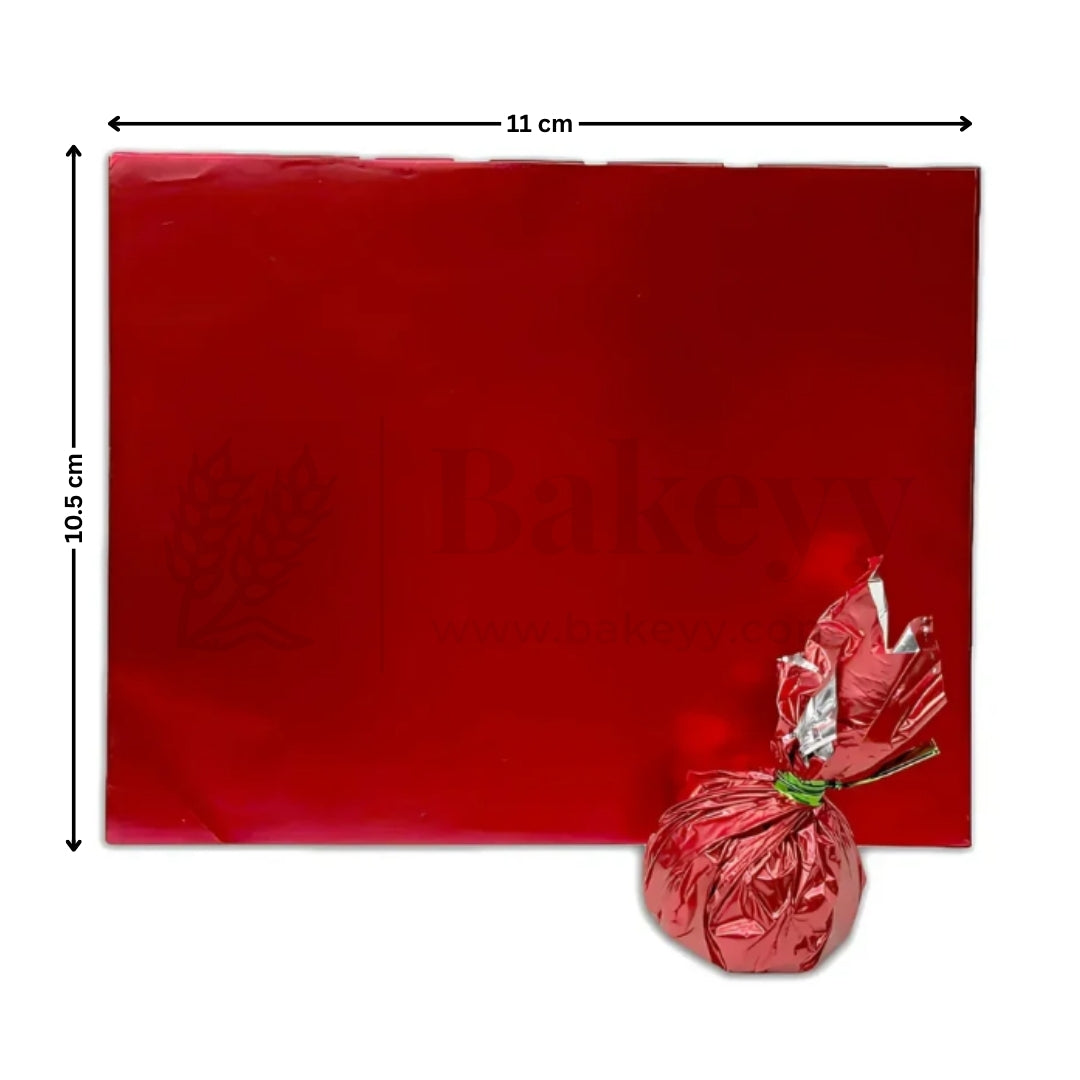 Matt Chocolate Wrapper | Pack of 200 - Bakeyy.com - India - Matt Chocolate Wrapper | Pack of 200 - Silver