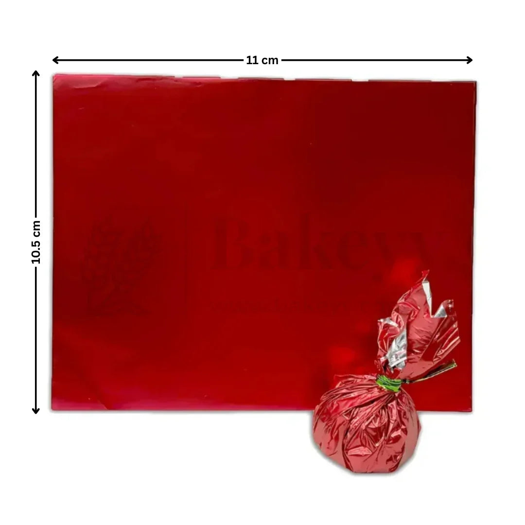 Matt Chocolate Wrapper | Pack of 200 - Bakeyy.com - India - Matt Chocolate Wrapper | Pack of 200 - Silver