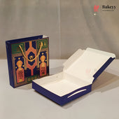 Traditional Arch & Floral Printed Chocolate Gift Box with Matching Handle Paper Bag | With & Without Cavity | Pack of 10