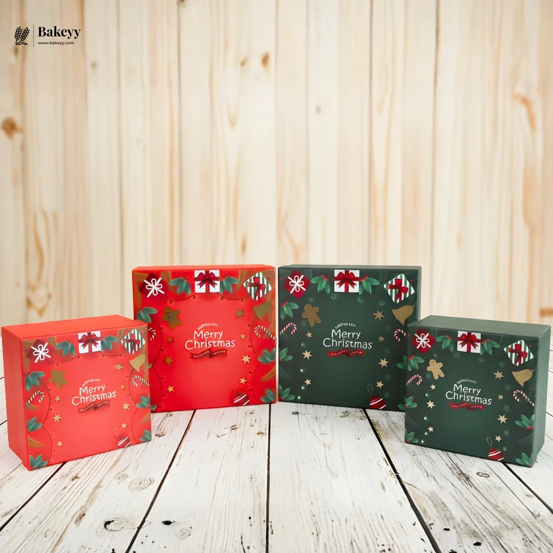 Christmas Print Rigid Hamper Boxes | Perfect for Christmas Gifting | 1 Piece