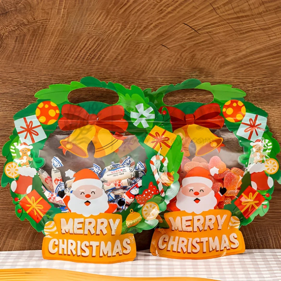 Christmas Theme Ziplock Pouches | Pack of 50 - Bakeyy.com - India - Christmas Theme Ziplock Pouches | Pack of 50 - Design 1 1000.00