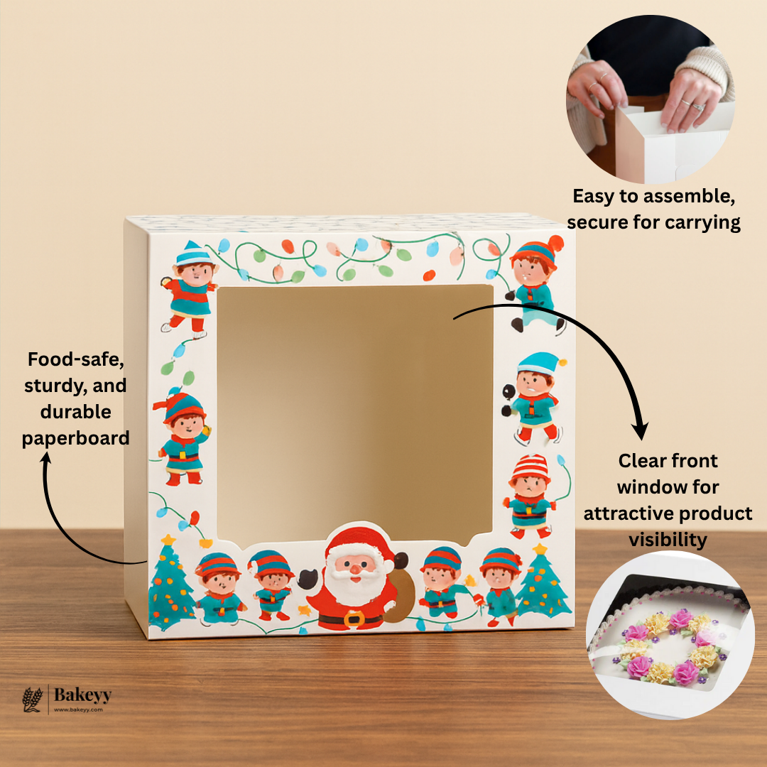 Christmas Cake Box | Perfect for Cake & Treats | Pack of 25