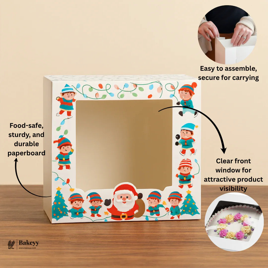 Christmas Cake Box | Perfect for Cake & Treats | Pack of 25