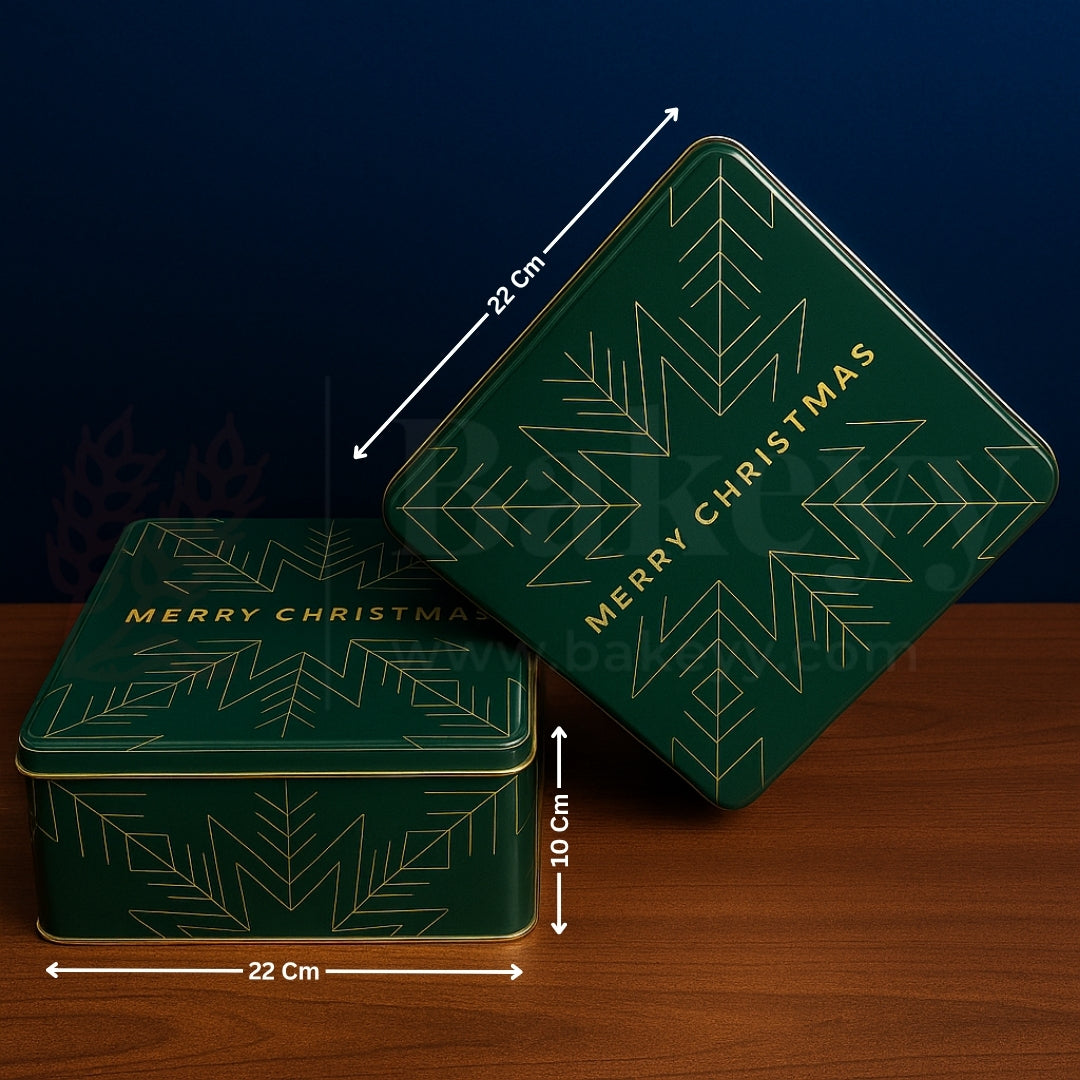 Christmas Hamper Square Tin Box | Pack of 2