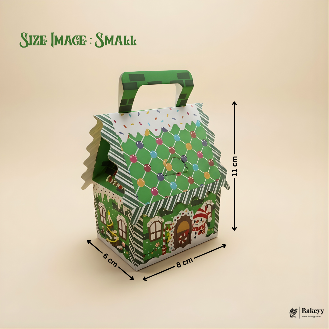 Christmas House Shaped Gift Box | Christmas Goodie Box | Christmas Gifting Box | Pack of 10