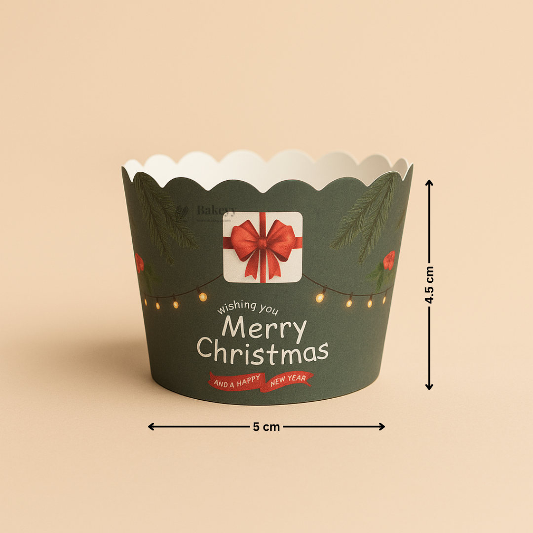 Merry Christmas Muffin & Cupcake Paper Liners | Pack of 50