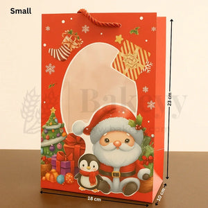 Christmas_Paper_Bag_With_Window_and_Rope_Handlesdsaz - Bakeyy.com