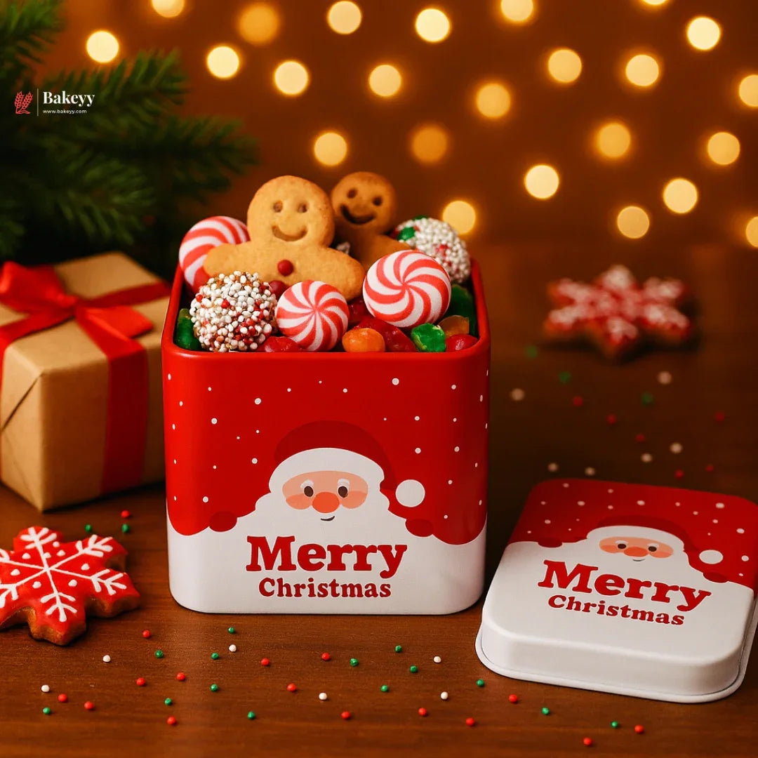Small Christmas Print Square Tin Boxes | Perfect for Treat Boxes | Pack of 12 - Bakeyy.com - India - Small Christmas Print Square Tin Boxes | Perfect for Treat Boxes | Pack of 12 - Default Title 420.00