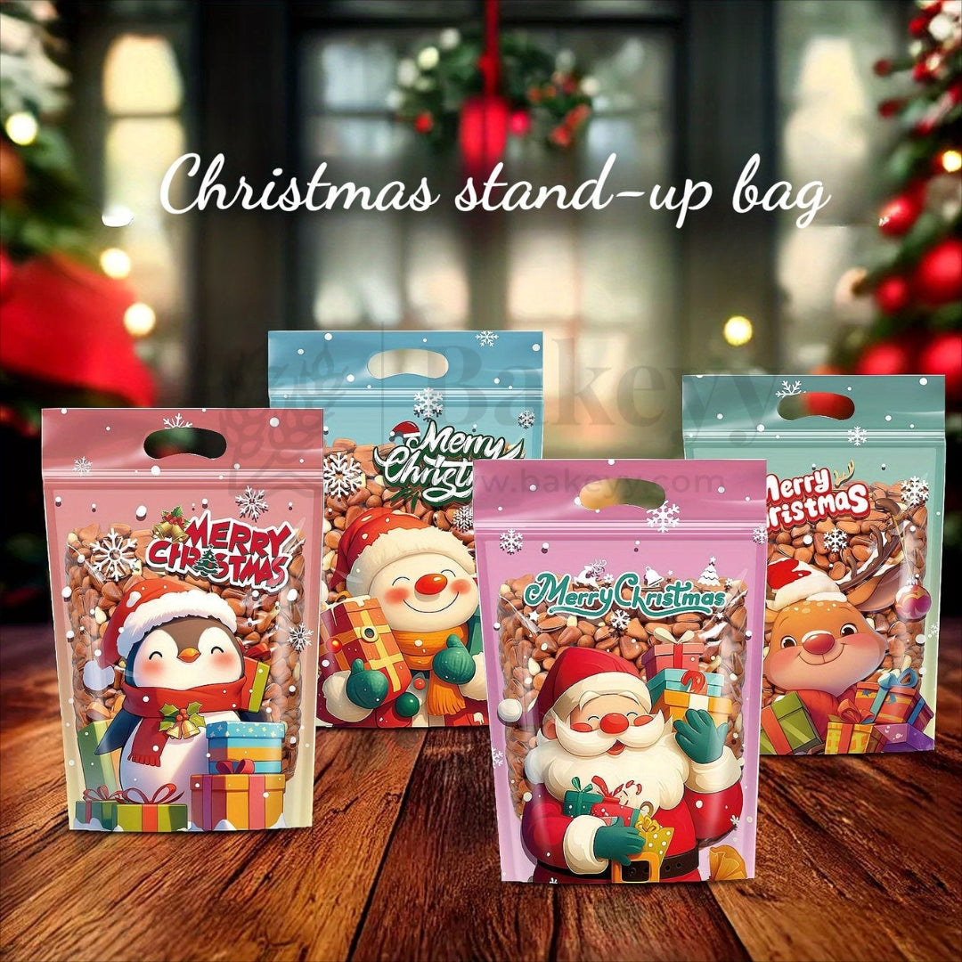 Christmas Print Ziplock Pouches | Pack of 50
