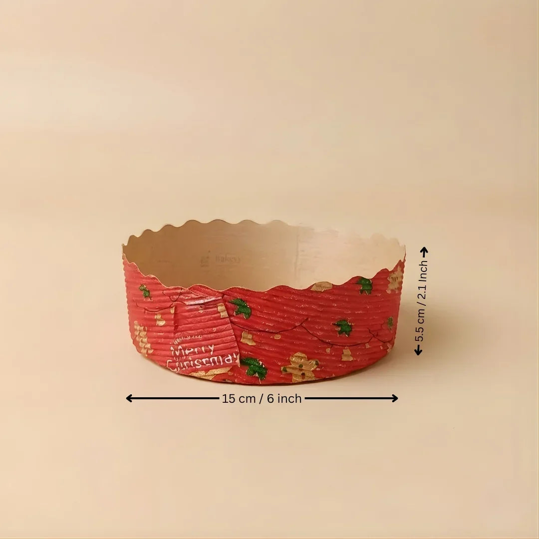 Christmas Bake and Serve Container | Christmas Print | Oven Safe - Bakeyy.com - India - Christmas Bake and Serve Container | Christmas Print | Oven Safe - 100 gram | Round 1400.00