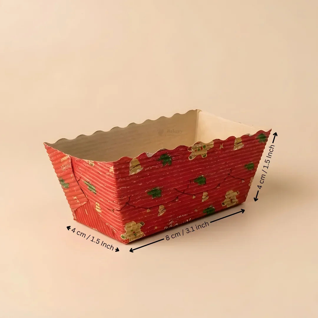 Christmas Bake and Serve Container | Christmas Print | Oven Safe - Bakeyy.com - India - Christmas Bake and Serve Container | Christmas Print | Oven Safe - 100 gram | Rectangle 165.00