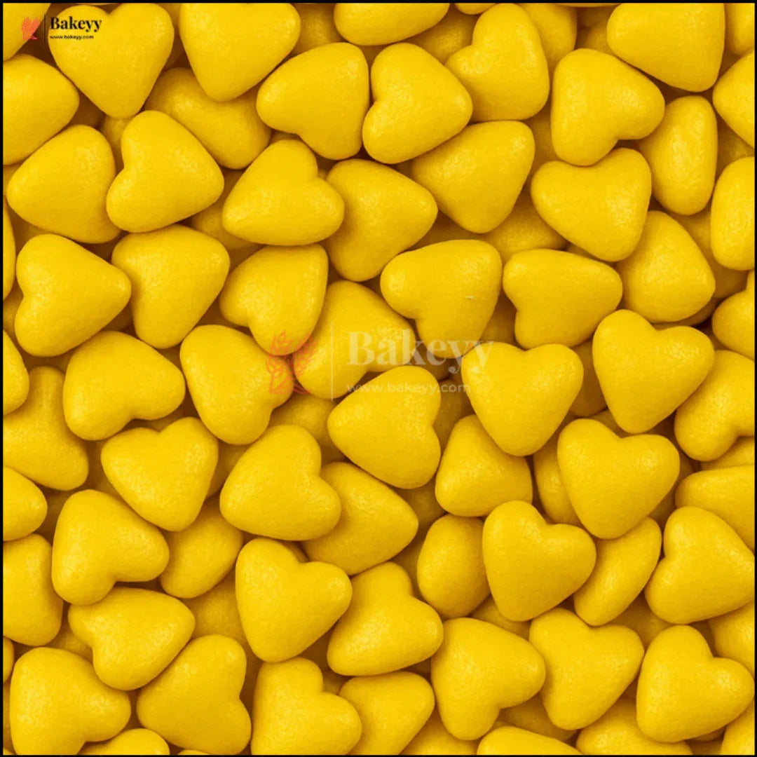 Heart-Shaped Sugar Confetti | Edible Cake & Dessert Decorations | Metallic Finish | 200 gm