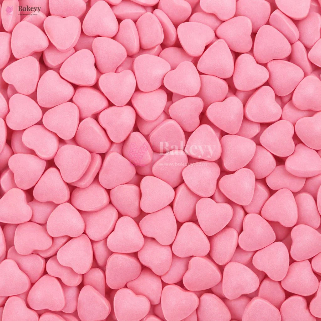 Heart-Shaped Sugar Confetti | Edible Cake & Dessert Decorations | Metallic Finish | 200 gm