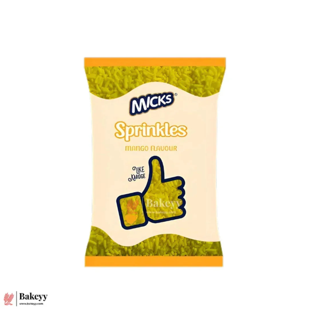 Micks Flavoured Sprinkles | Premium Baking Toppings | 200g - Bakeyy.com - India - Micks Flavoured Sprinkles | Premium Baking Toppings | 200g - Mango