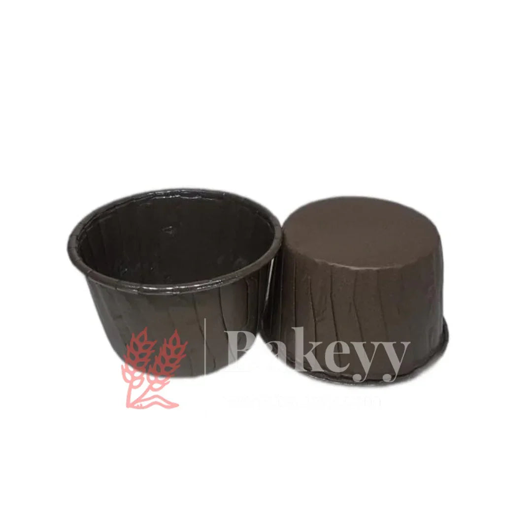 Brown Cupcake Mould | Chocolava Cup Mould |Cup Cake Liners | Laminated Cupcake Mould | Pack of 50 - Bakeyy.com - India - Brown Cupcake Mould | Chocolava Cup Mould |Cup Cake Liners | Laminated Cupcake Mould | Pack of 50 - Small