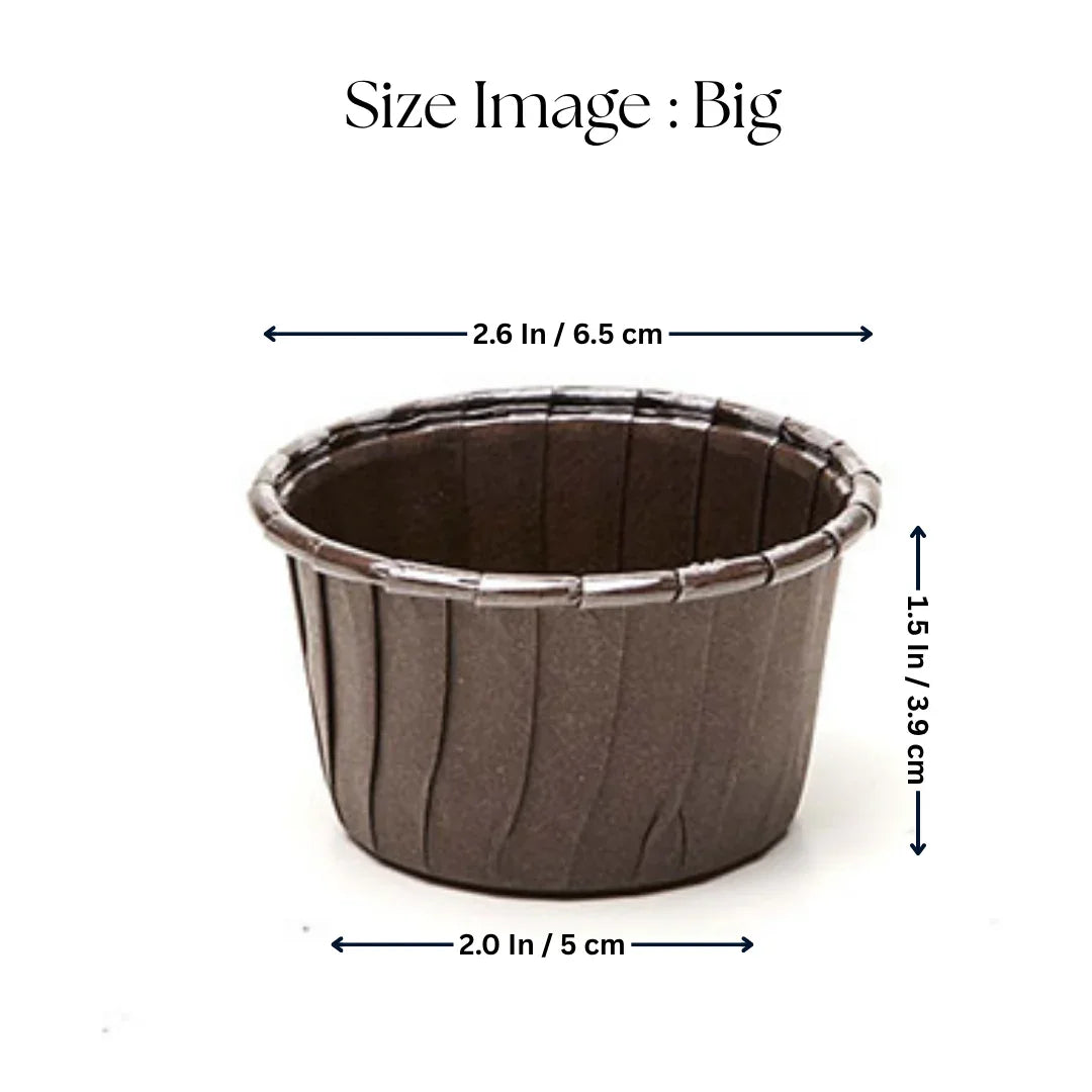 Brown Cupcake Mould | Chocolava Cup Mould |Cup Cake Liners | Laminated Cupcake Mould | Pack of 50