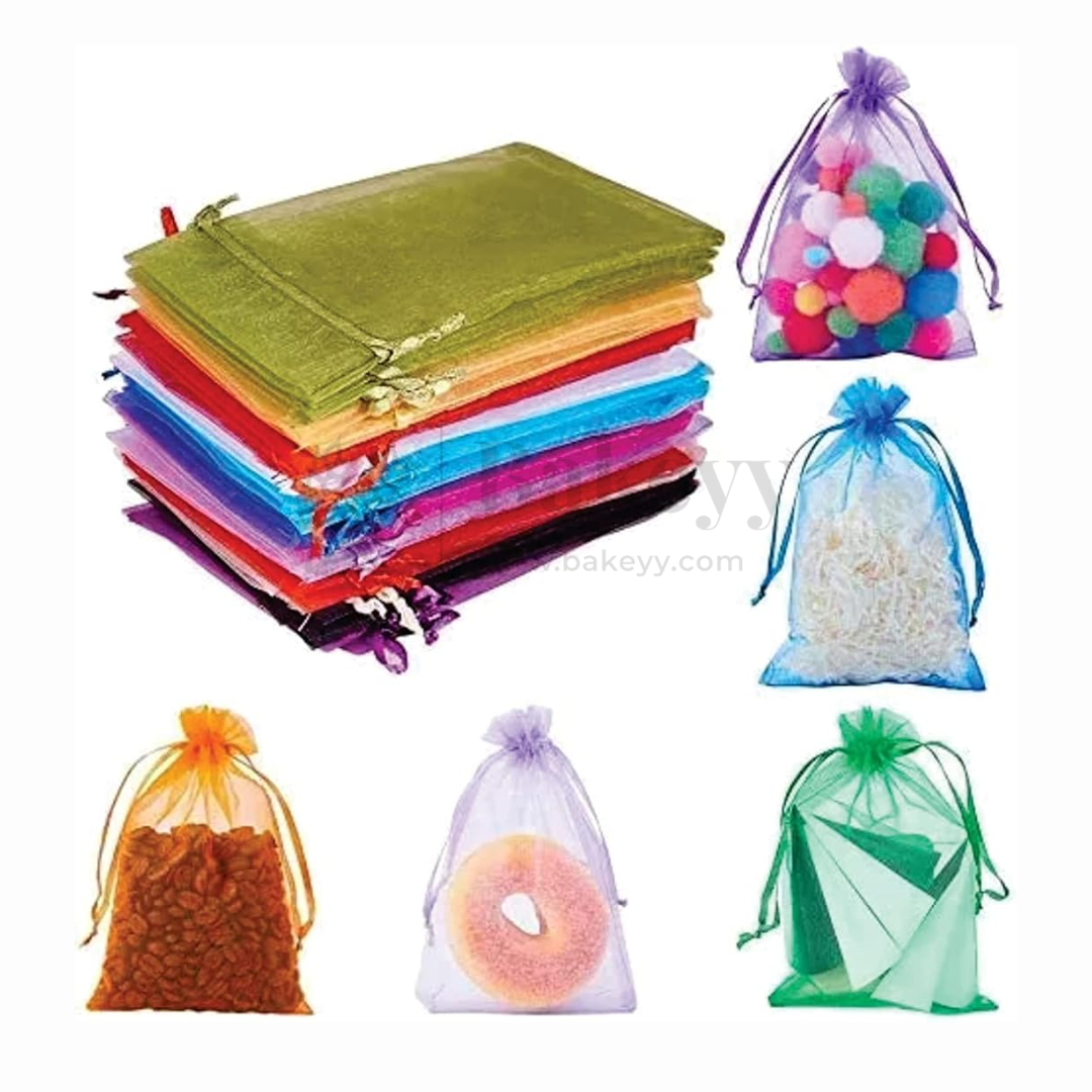 Organza Potli Bag - Bakeyy.com - India - Organza Potli Bag - Light Pink / 7x9Cm-Pack of 99