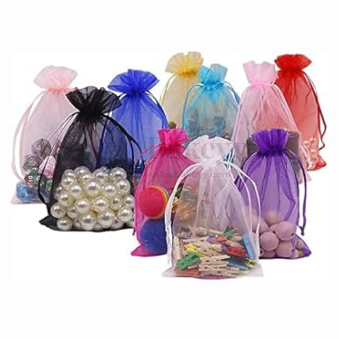 Organza Potli Bag - Bakeyy.com - India - Organza Potli Bag - Light Pink / 7x9Cm-Pack of 99