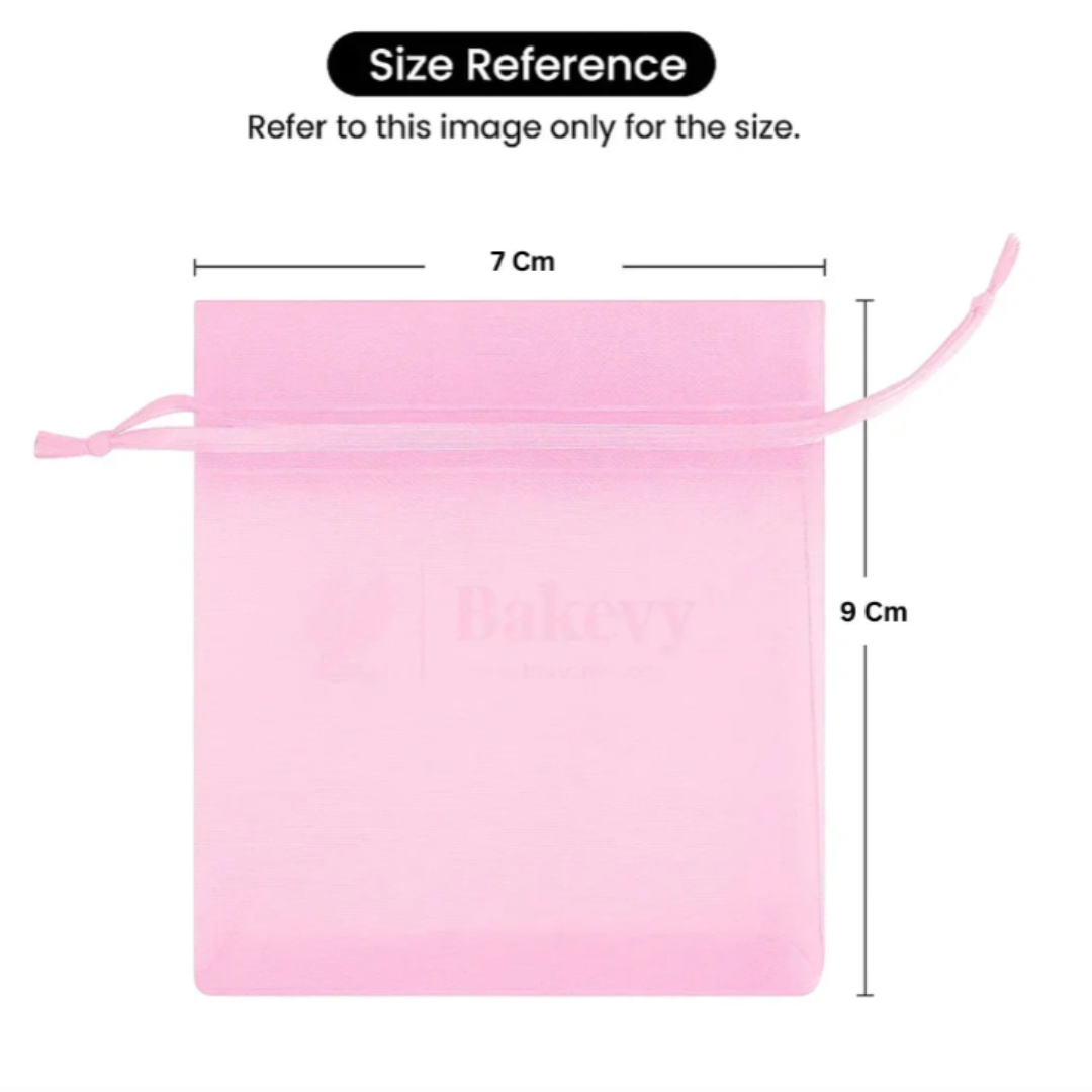 Organza Potli Bag - Bakeyy.com - India - Organza Potli Bag - Light Pink / 7x9Cm-Pack of 99