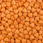 Heart-Shaped Sugar Confetti | Edible Cake & Dessert Decorations | Metallic Finish | 200 gm - Bakeyy.com - India - Heart-Shaped Sugar Confetti | Edible Cake & Dessert Decorations | Metallic Finish | 200 gm - Orange