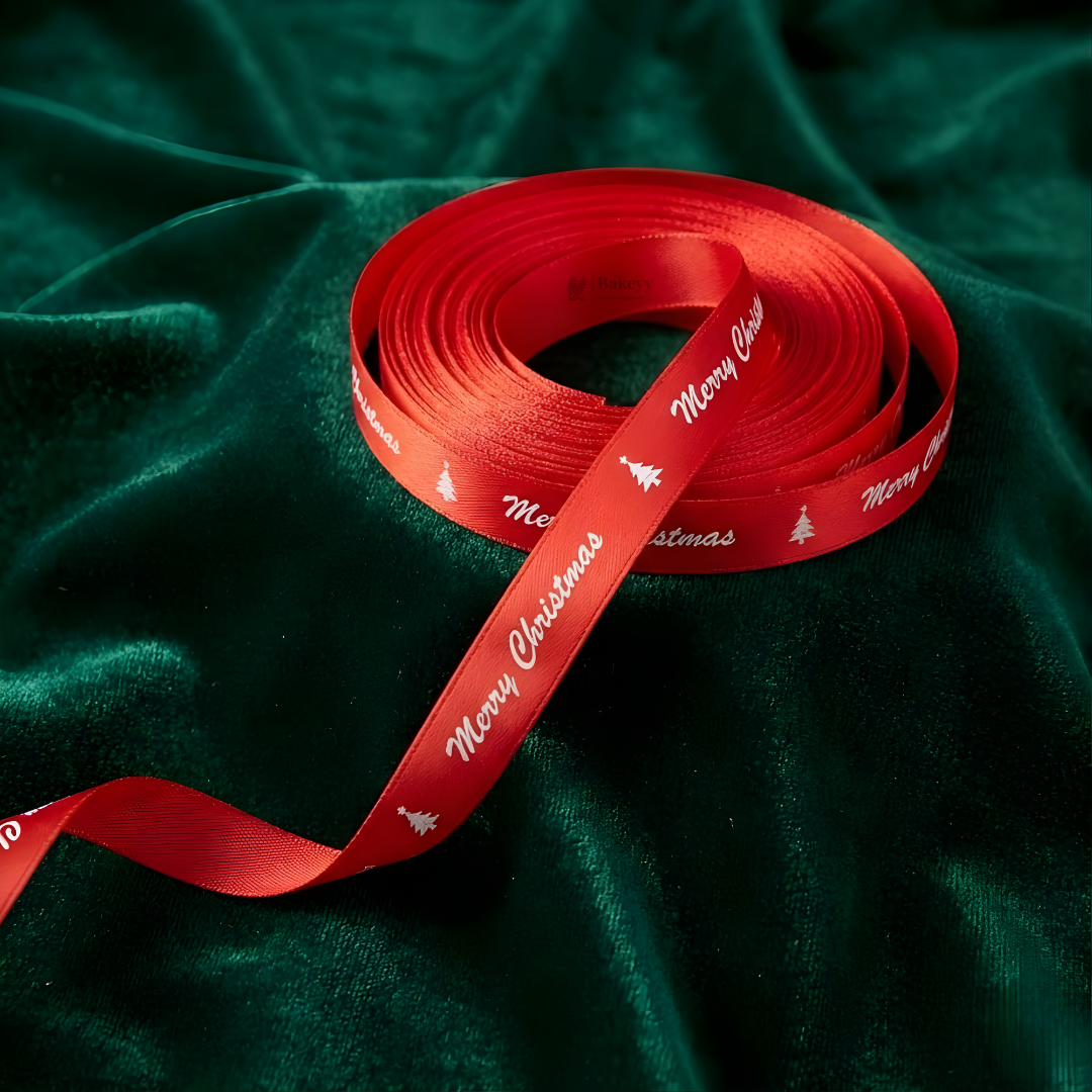 Premium Red Christmas Ribbon | For Gift Wrapping and Packaging | Pack of 5